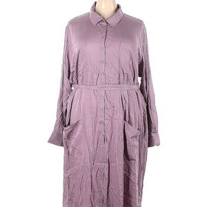 Universal Standard Michelle Cupro Shirtdress, 2XL / 30-32, Lilac